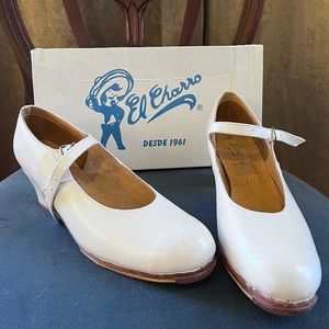 Mexican El Charro Flamenco Shoes Folklorico Shoes With Nails Outlet